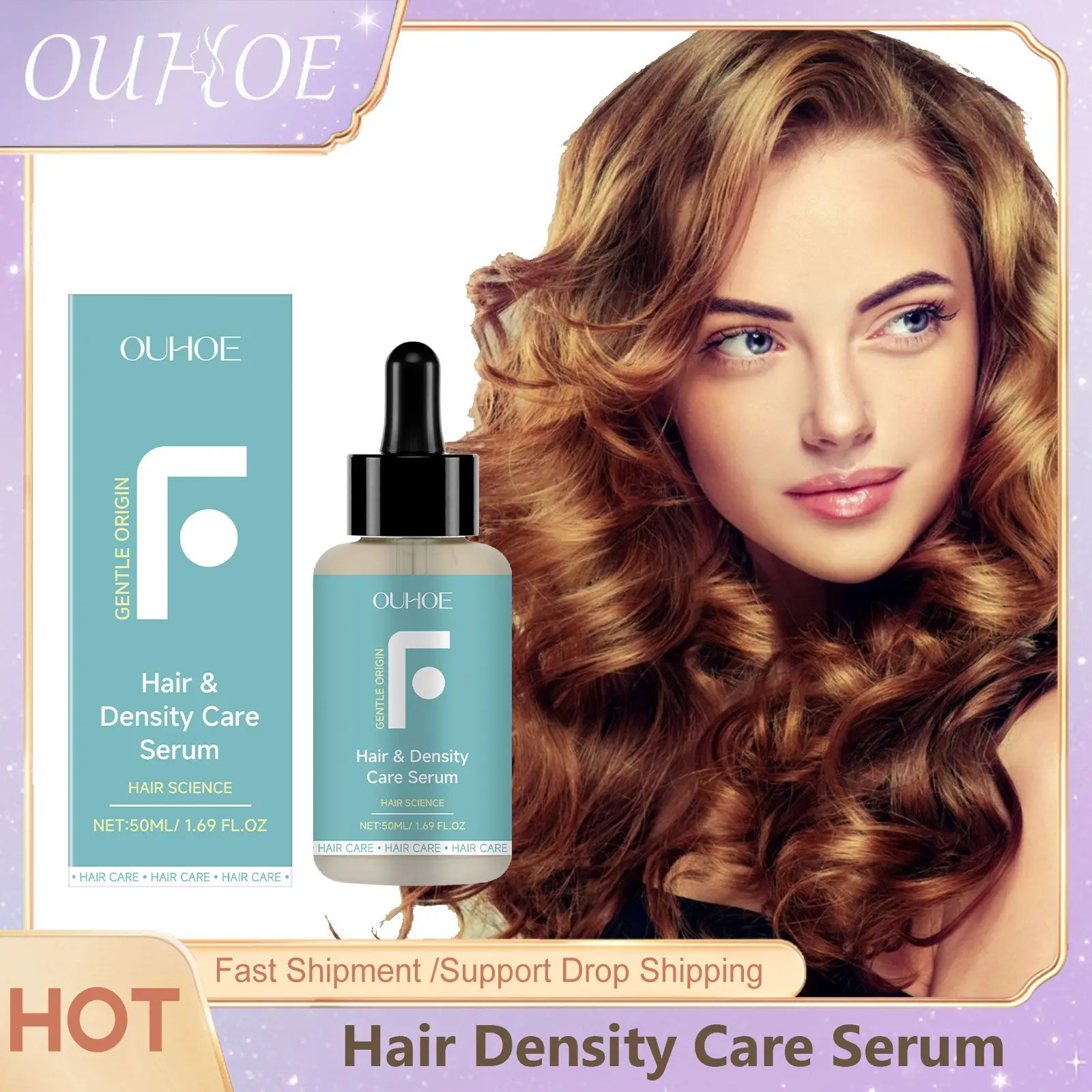 Serum penumbuh Rambut Anti rontok, perawatan Anti ketombe untuk memberi nutrisi kulit kepala Serum Volume tebal rambut padat