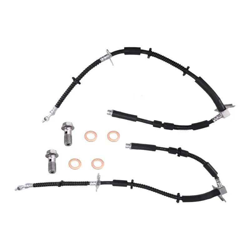 A58X-1Pair Front Brake Hose Cable LR058020 LR058021 For Land Rover Range Rover Sport 06-13 Parking Brake Hydraulic Hose Lasso