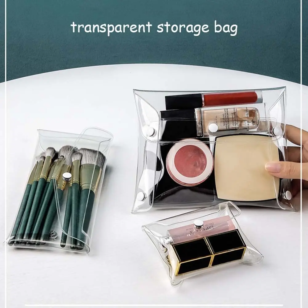 Transparent Cosmetic Bags PVC Portable Storage Toiletry Pouch Large Capacity Travel Organizer Bags