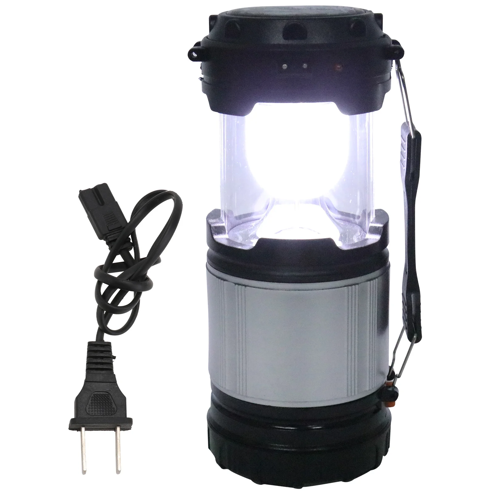 1 قطعة مصباح يدوي للشحن بالطاقة الشمسية، فانوس تخييم LED محمول مع تصميم قابل لإعادة الشحن وقابل للتمدد للمشي في الهواء الطلق