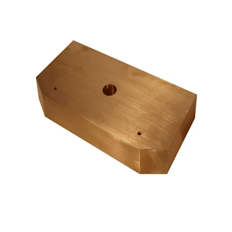 CNC machining custom brass precision block square member brass base connecting parts