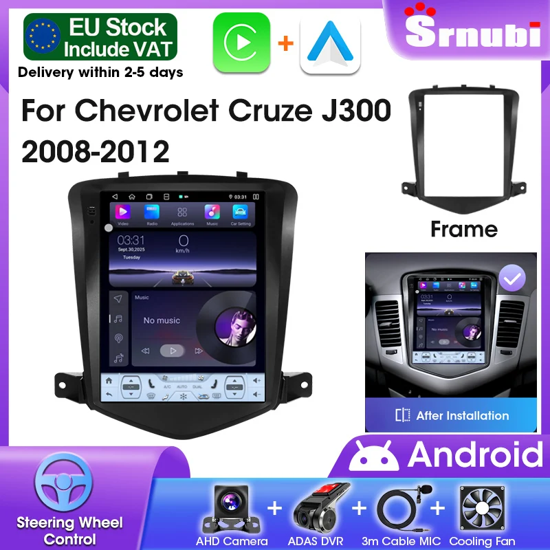 Srnubi 2Din autoradio pour Chevrolet Cruze 2008 2009 2010 2011 2012 2013 2014 lecteur vidéo multimédia Carplay Android auto stéréo