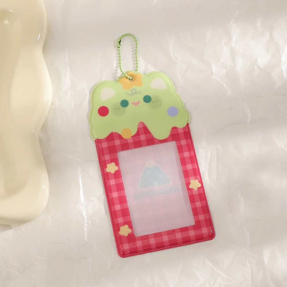 INS Cartoon Cake Photo Card Holder Pendant InsIdol Photo Protective Photo Display Sleeve Card Bag Bag Pendant Stationery image 4