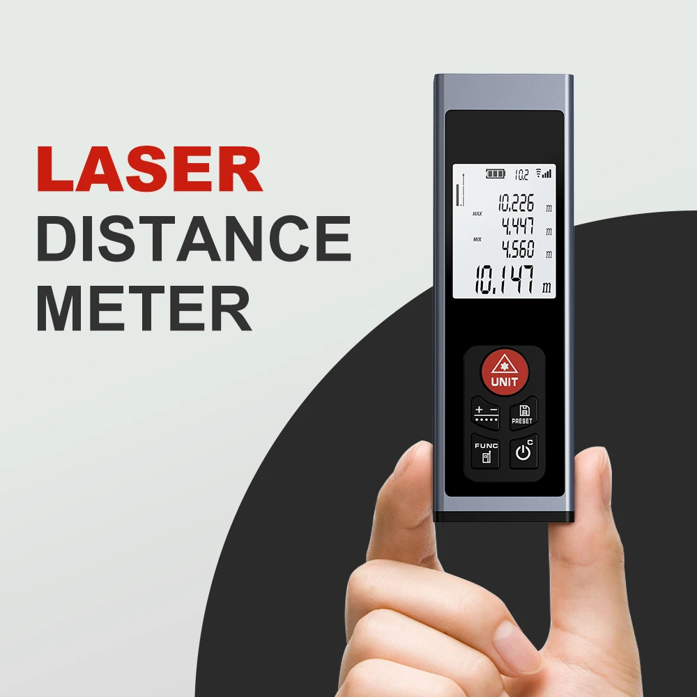 Nohawk Mini Laser Measuring Tool Range Compact Laser Distance Meter with TYPE-C Rechargeable Aluminum Alloy Shell Multiple Modes