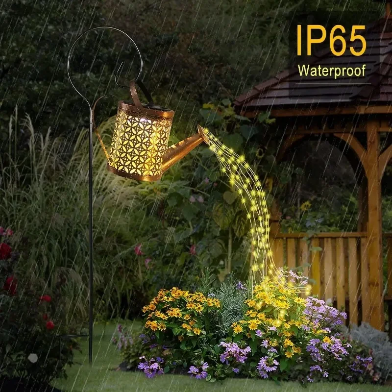 Hot Solar Watering Can with Lights Outdoor Solar Garden Lights Decro Solar Lights Waterproof Hanging Lantern for Yard Patio