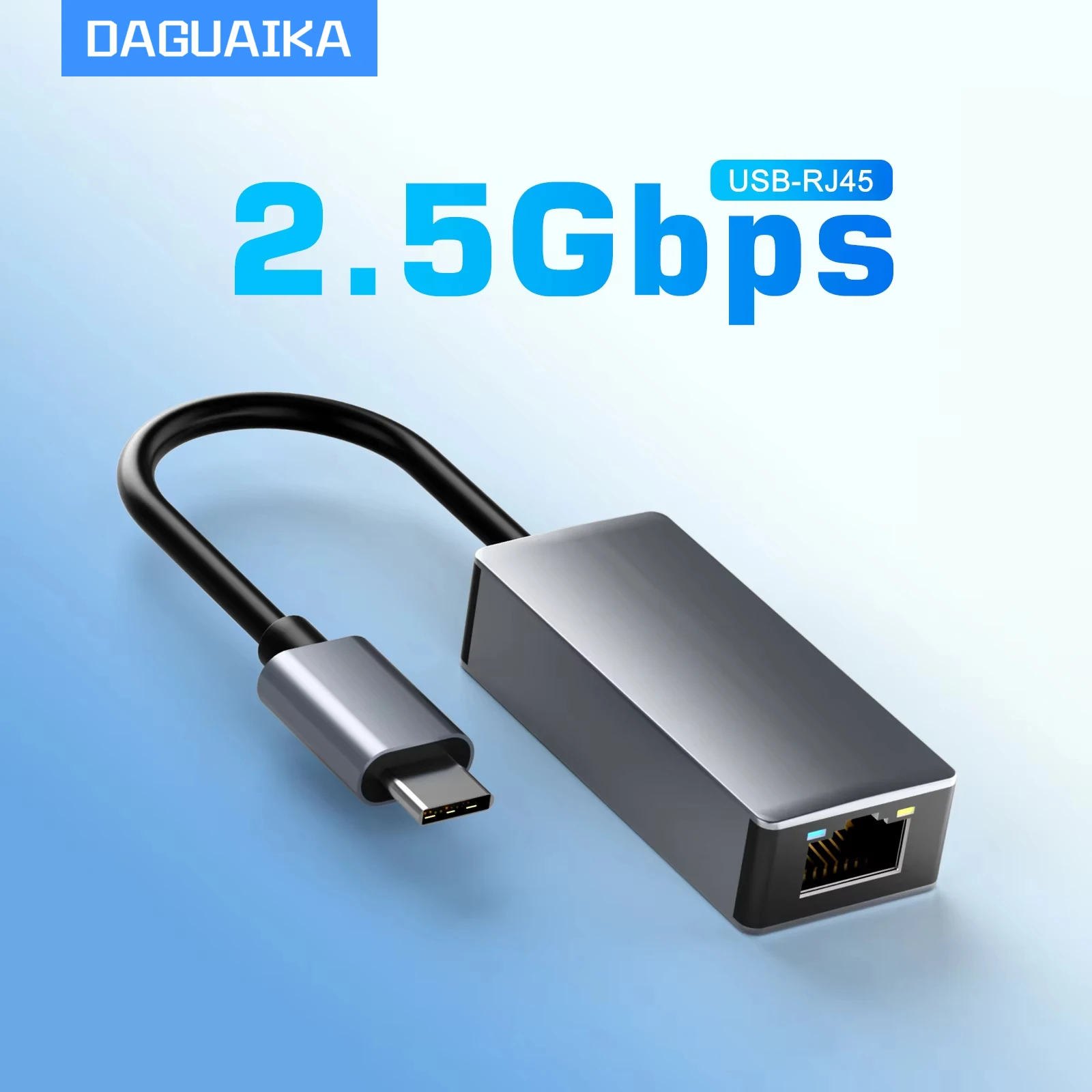 

2.5G USB 3.0 Type-C To RJ45 Network Card 2500Mbps Adapter Gigabit Ethernet Converter Lan Hub For PC Laptop For Windows 8.1/10/11