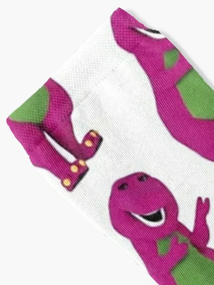 جوارب بارني ذا ديناصور لكرة السلة مضادة للانزلاق على شكل زهور كلاسيكية للرجال