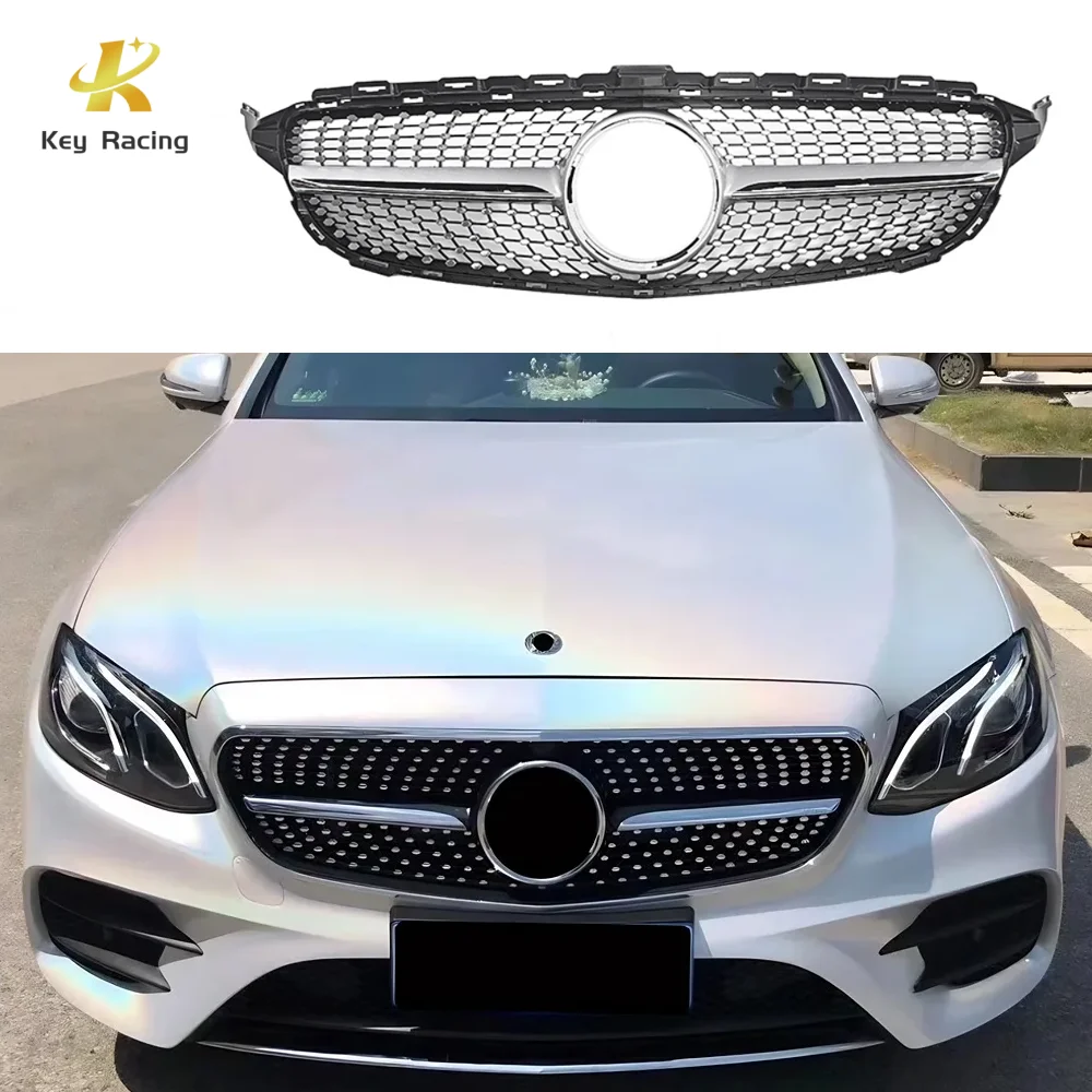 

Car Front Bumper Grille For Mercedes Benz C Class W205 2015-2021 Diamond Style Front Mesh Grill