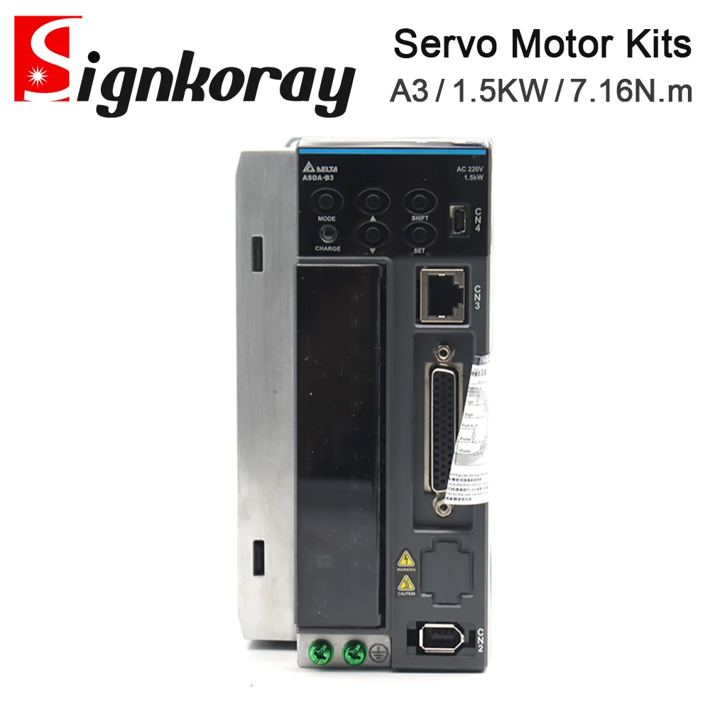 Signkoray เดลต้าชุดมอเตอร์เซอร์โว1.5KW ASD-B3-1521-L ECM-B3M-E21315RS1 ASD-B3-1521-E ECM-B3M-E21315SS1 7.16N M 2000rpm
