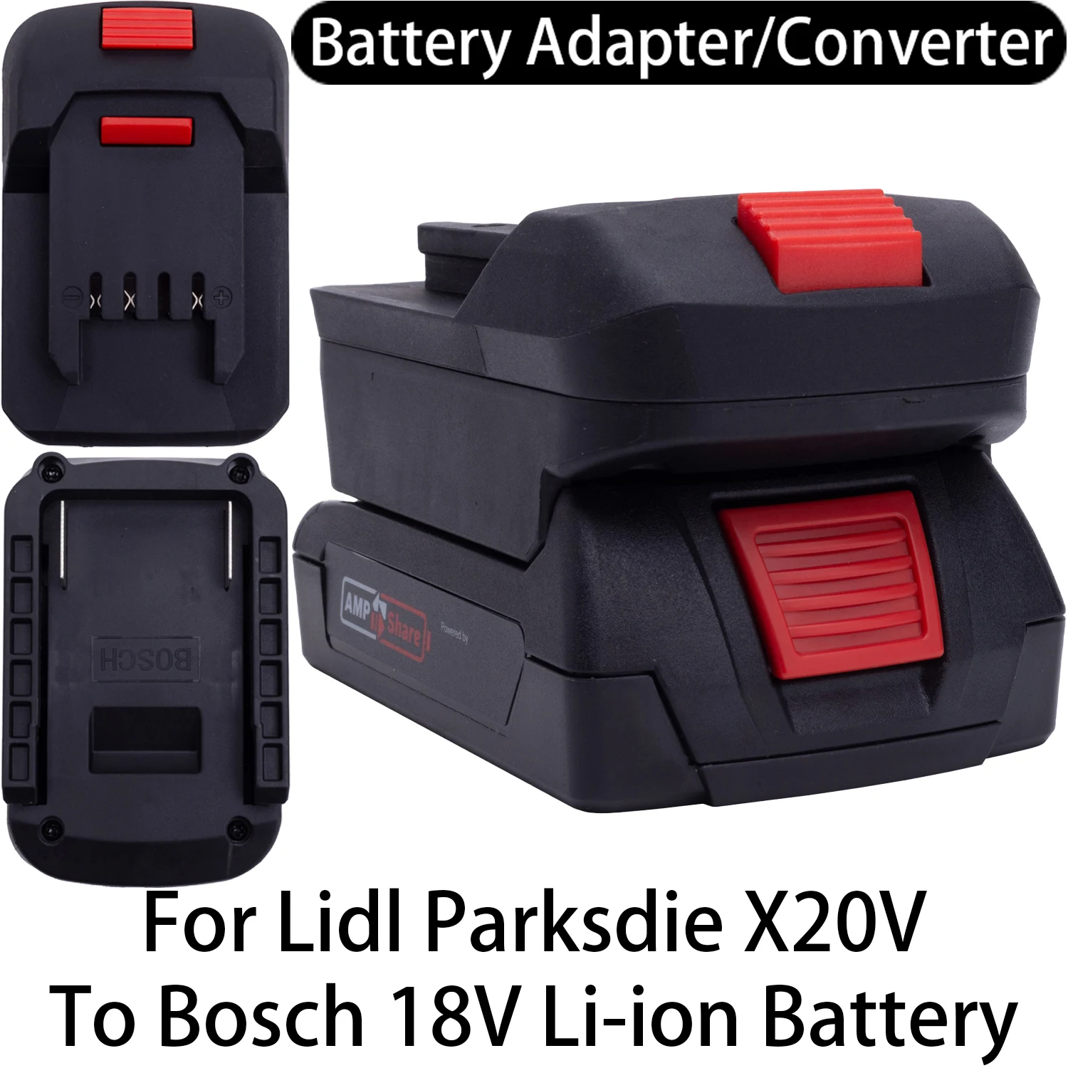 

Adapter for Lidl Parkside X20V Li-ion Tool to Bosch 18V Li-ion Battery Adapter Converter Power Tool Accessory