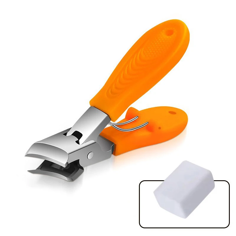 Professional Slanted Nail Clippers Wide Jaw Opening Anti-Splash Nail Clipper Stainless Steel Toenail Pliers Manicure Tools