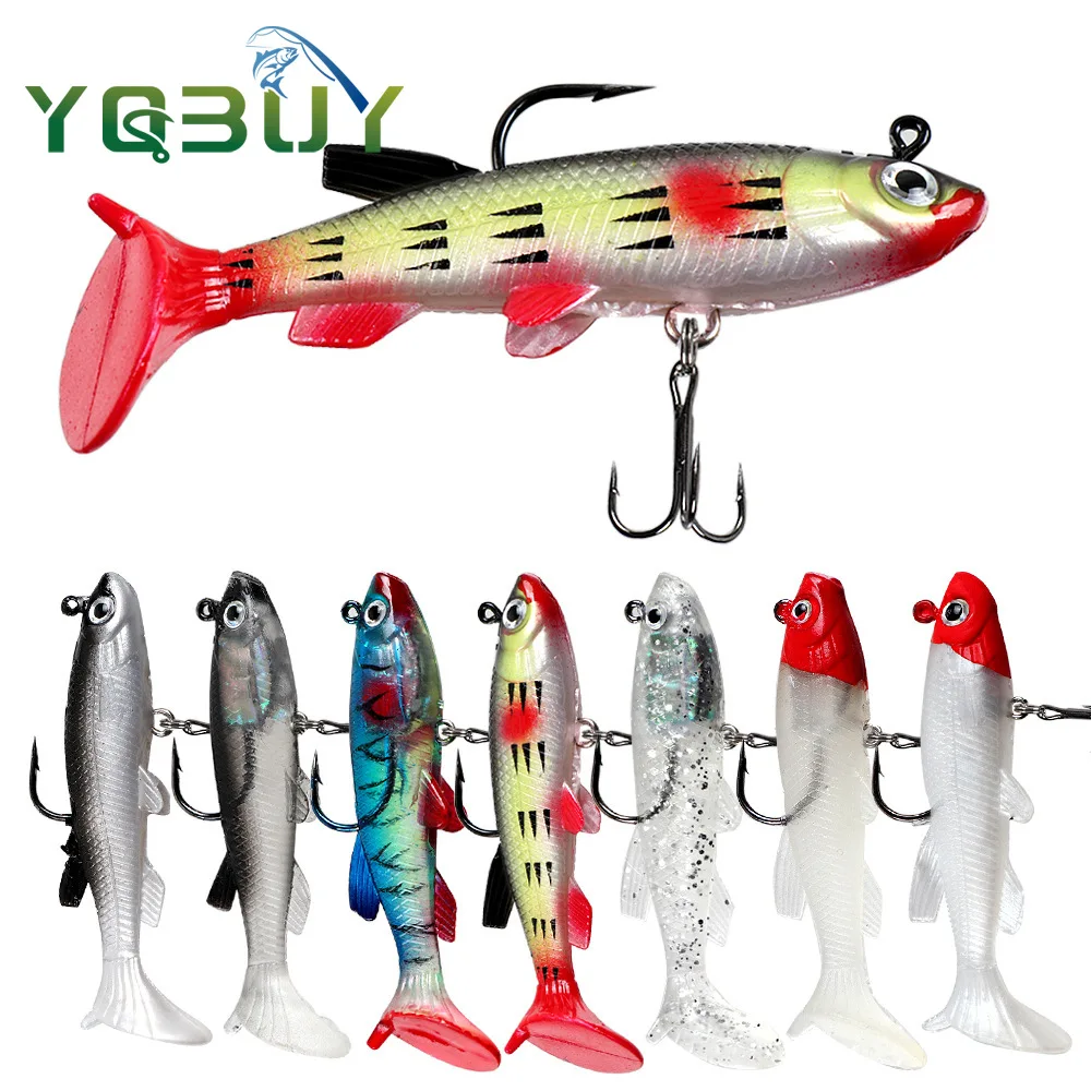 T-tail pesca gabarito cabeça swimbaits baixo iscas de pesca isca de plástico macio para água salgada água doce