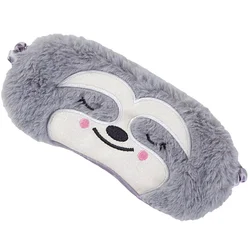 Cute Sloth Mask Cute Soft Fluffy Plush Blindfold Funny Novelty Animal Sleep Mask Eye Cover Eyeshade Kids Girls Boys