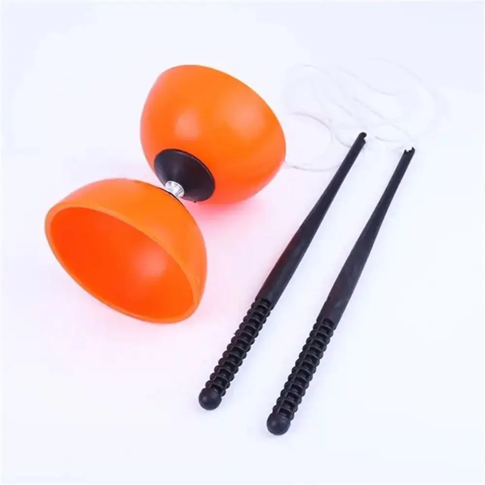 

Leather Bowl Diabolo Yoyo Soft Material with Sticks Rope Yoyo Chinese Toy Plastic Thicken Chinese Diabolo Elderly People