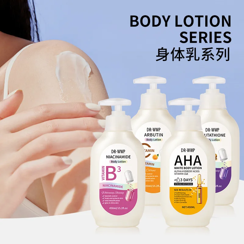 

AHA Fruit Acid Body Lotion Moisturizing Whitening Moisturizing Dry Skin Removal Cross-border VC Essence Moisturizer 450ml