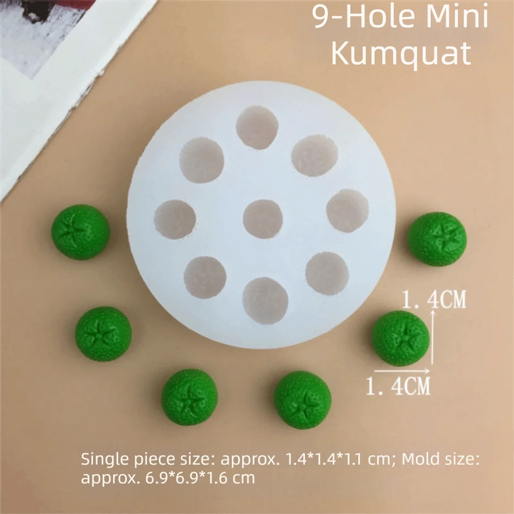 New Silicone 3D Simulation Fruit Mold Safe DIY Fruit Gummy Cake Mold Reusable Baking Cake Decoration Tool Fondant Craft