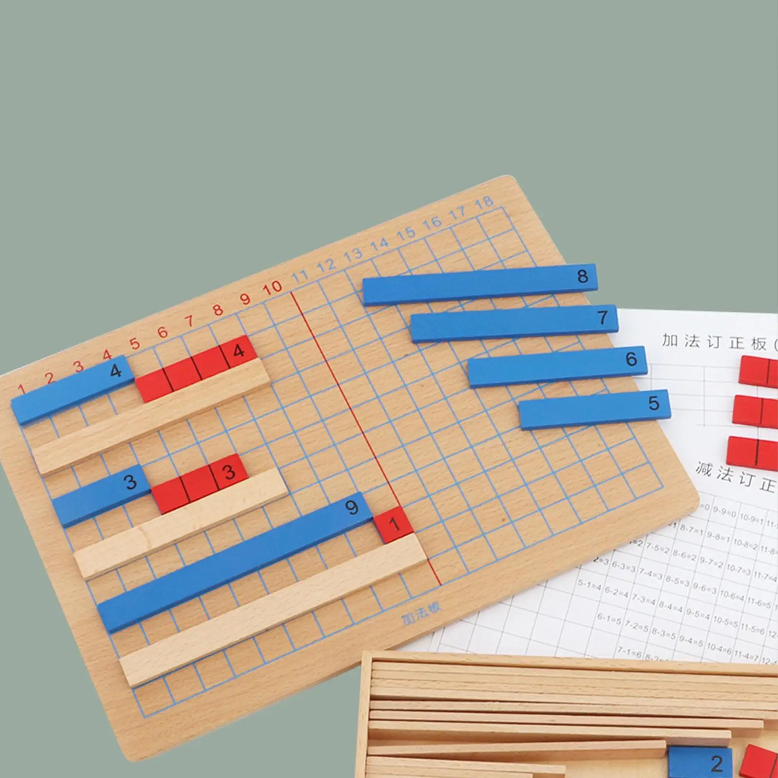 

Деревянная математическая доска: развивающая игрушка для детей, для отработки сложения и вычитания, для раннего развития дома
