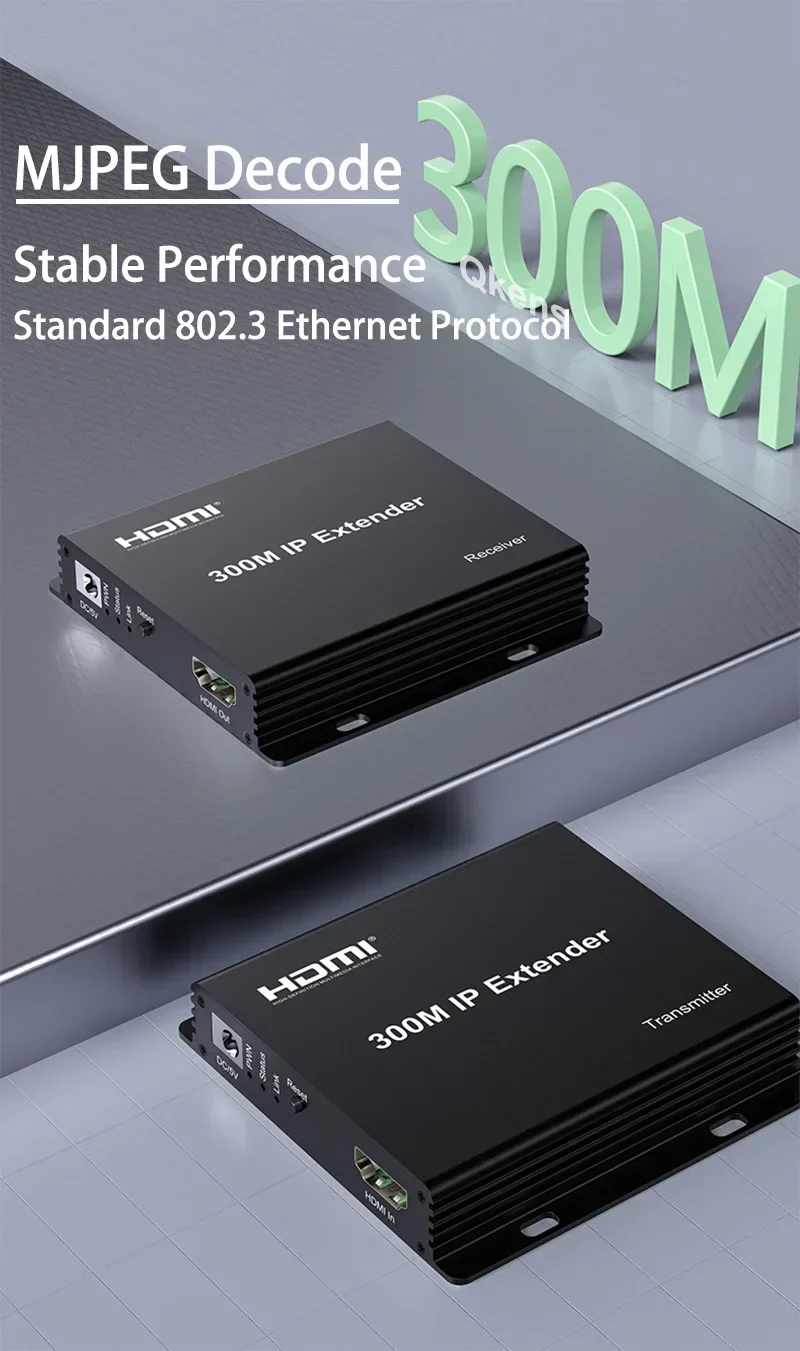 300M IP HDMI Extender Over RJ45 Cat5e Cat6 Cable 1080P HDMI Ethernet Extender Network Matrix Switch Splitter Video Converter