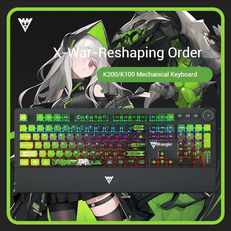 

AULA X War Discipline Anime Theme Mechanical Keyboard Game Dedicated E-Sports Desktop Computer Office Typing Christmas Gifts