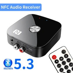 NFC Bluetooth 5.3 5.0 Audio Receiver 3.5mm AUX RCA Stereo Lossless HIFI Music Wireless Adapter USB U-Disk Play Remote Control