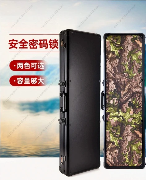 Extra Long Aluminum Alloy Storage Box with Sponge - Multi-purpose Tool Instrument Fish Pole Equipment Safety Case