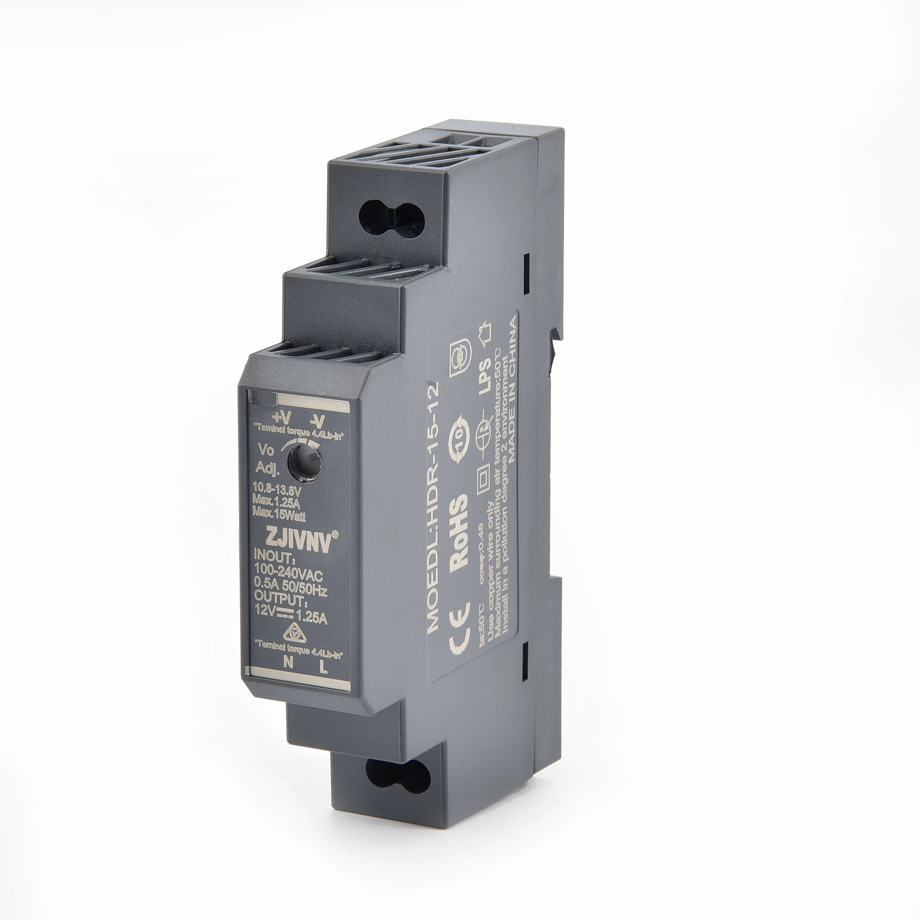 HDR Series Ultra-Thin Din Rail Power Supply AC to DC 15W 5V/12V/24V 1A 2A Switching Power Supply HDR-15 PSU