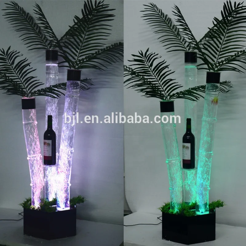 Custom, acrylic glowing plant decoration ,interior decorating lights bar cafe restaurant decoration