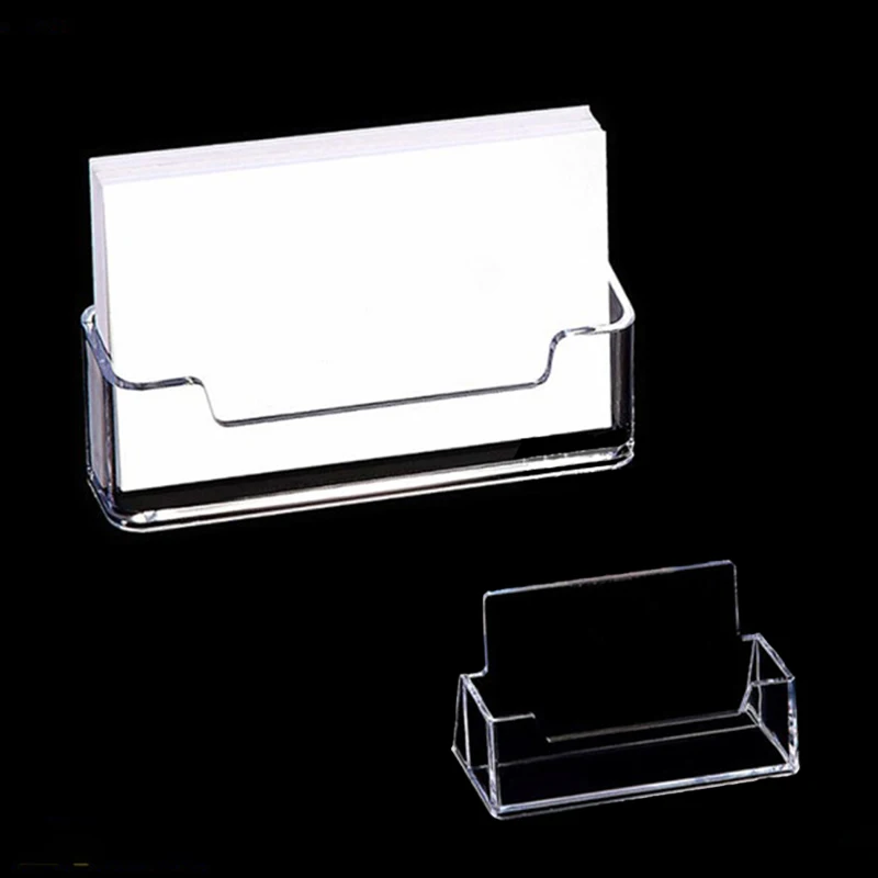 Acrylic Transparent Desktop Business Card Holder Place Card Holder Shelf Box