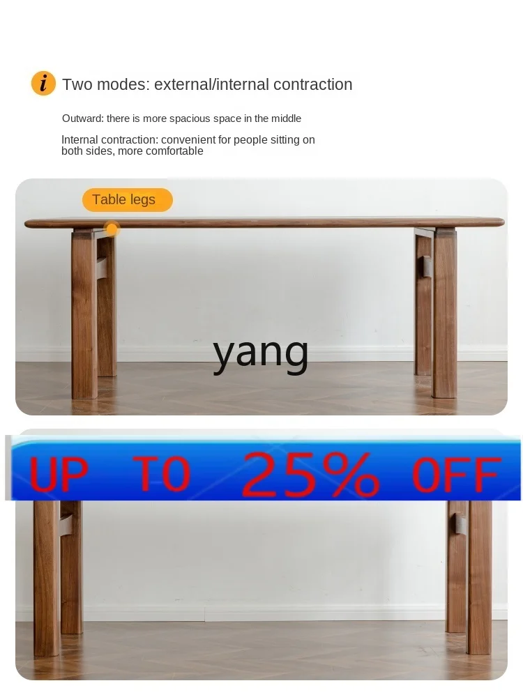 

LMM Mammoth Stone Plate Dining Table Household Small Apartment Black Walnut Rectangular Dining Table