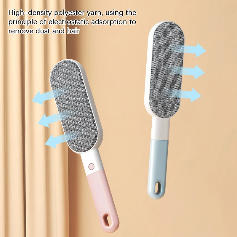 Mini Double-sided Electrostatic Hair Remover，Household Coat Cleaning Brush Pet Grooming Device Sofa Dust Removal Brush New