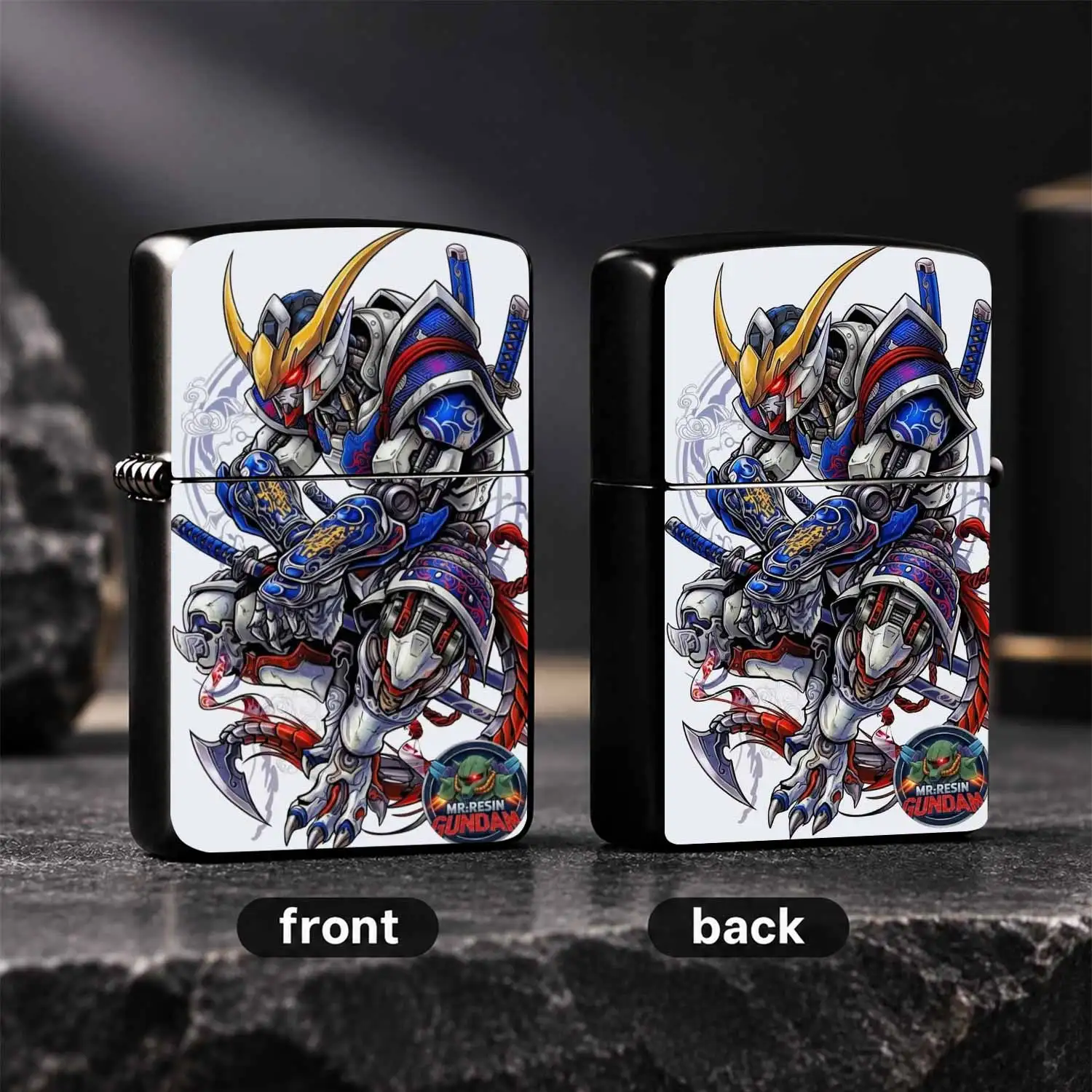 Anime Samurai Themed Portable Igniter, Exquisite Stylish Mecha Pattern Design, Ideal For Daily Multi-Scene Use, Gifting To Hobby Friends, Display, Outdoor Camping, Unique Trendy Creative Peripheral With Cool Details A Humorous And Interesti