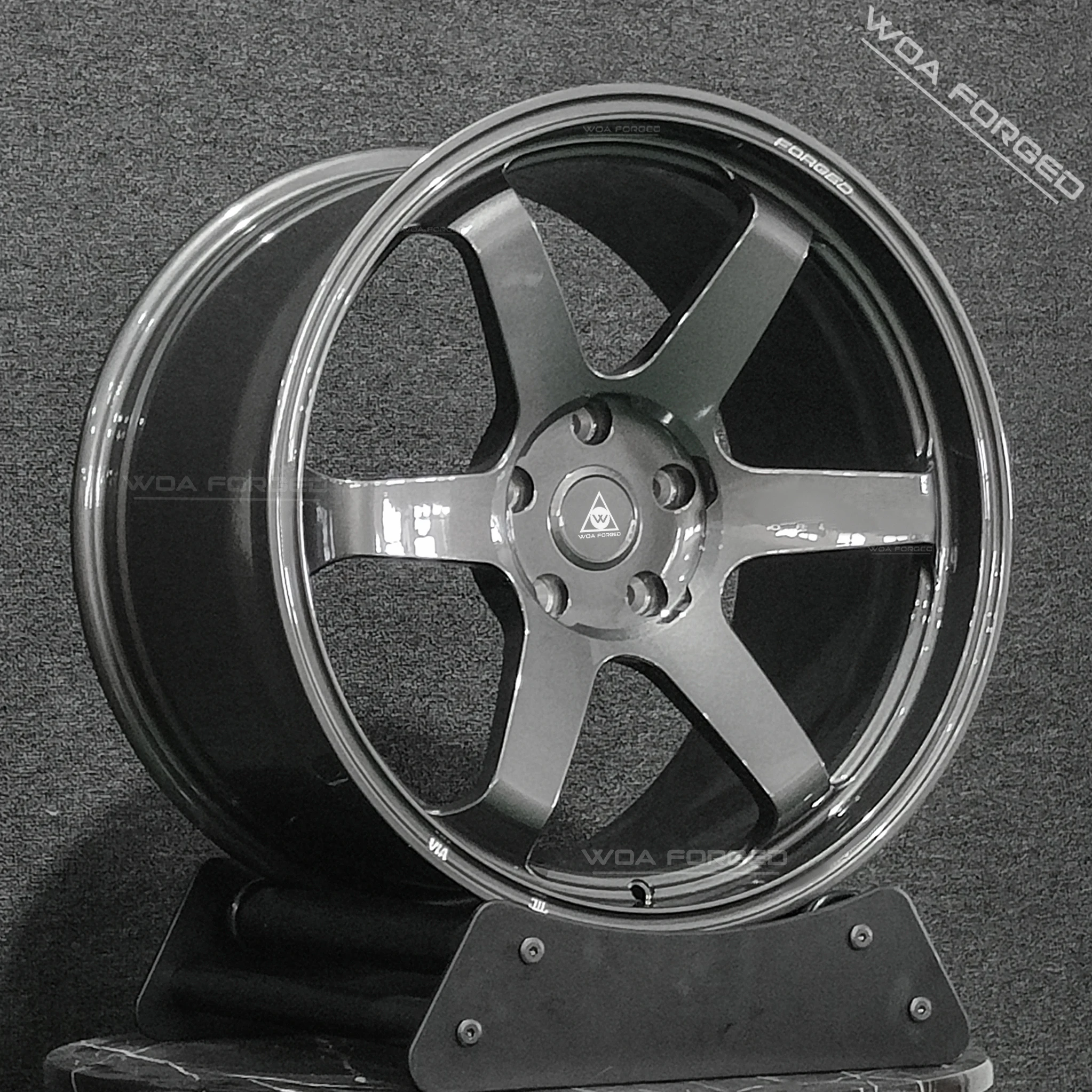 WOAFORED roues forgées 5X112 alliage d'aluminium personnalisé noir 17 18 19 20 pouces 4 pièces jante légère modèle S pour TE37