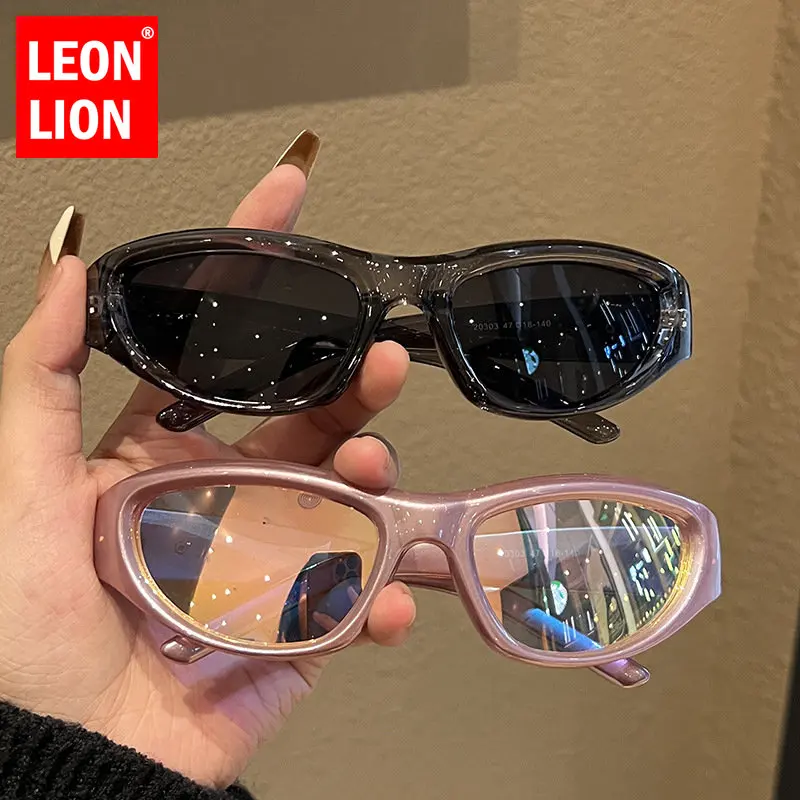 LeonLion 2023 Vintage Cateye Sunglasses Women Y2K Retro Glasses For Women/Men Ins Eyewear Women Luxury Brand Gafas De Sol UV400