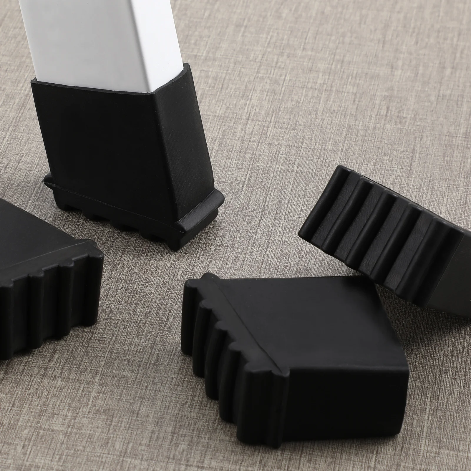 4Pcs Ladder Feet Bumpers Rubber Non-Slip Thickened Ladder Foot Covers for Safety Stability and Floor Protection