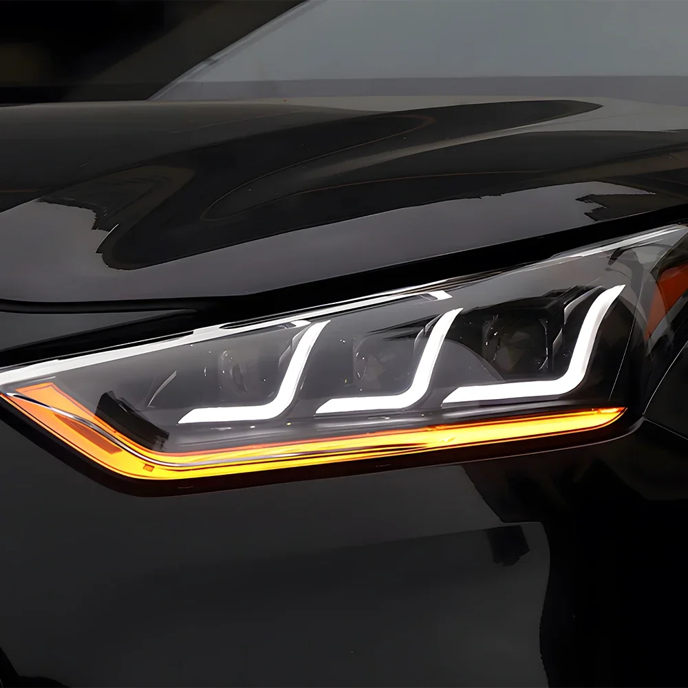 

Car Front lamps For Toyota Highlander 2022-2023 New Upgrade LED Projector Three Lens Dynamic Light Styling Hot Sale Accessories