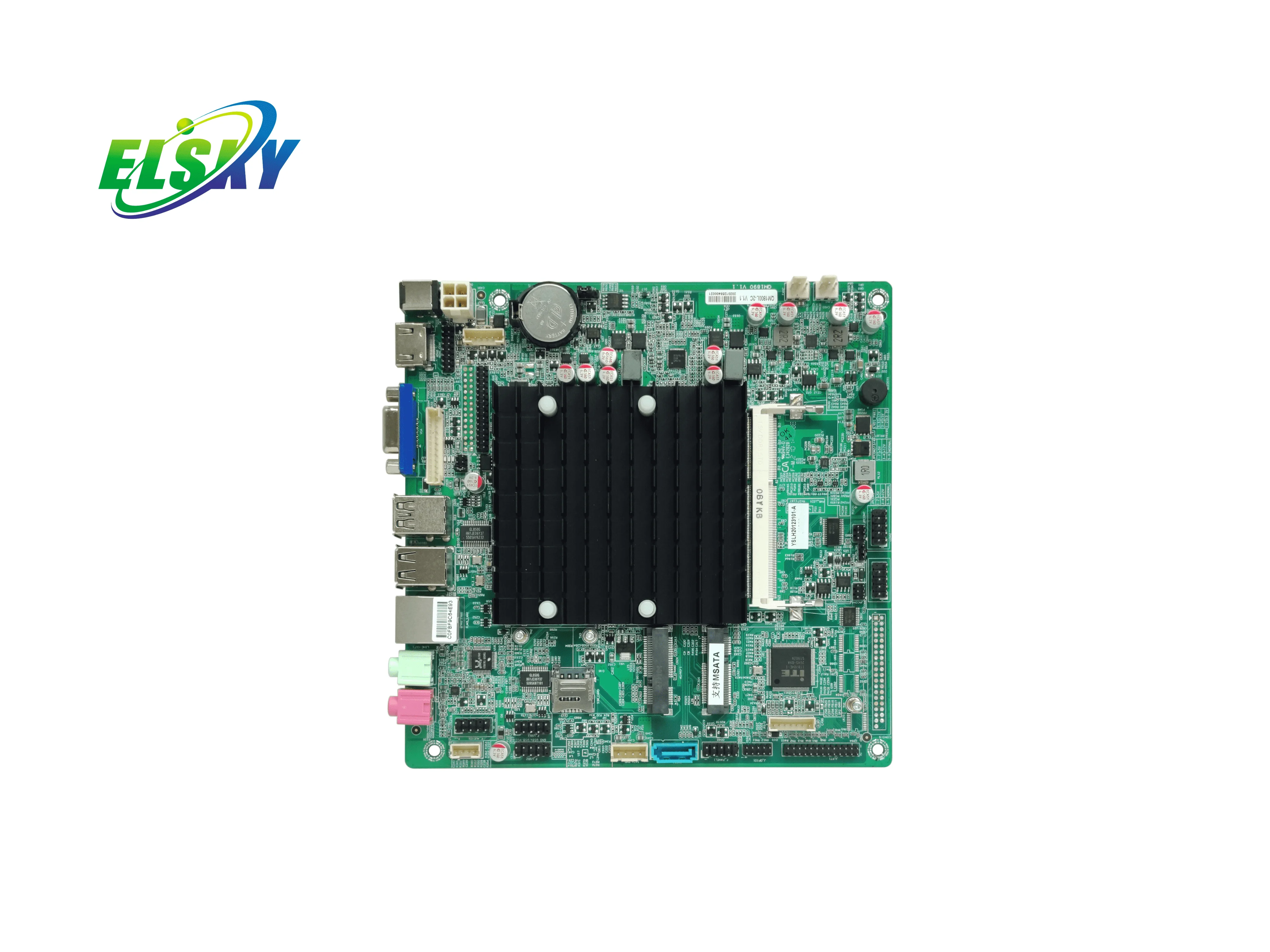 ELSKY QM1800E Industrial Mini-ITX Motherboard  Celeron J1800/J1900/Pentium J2900 DDR3 8GB Single/VGA/ Integrated New