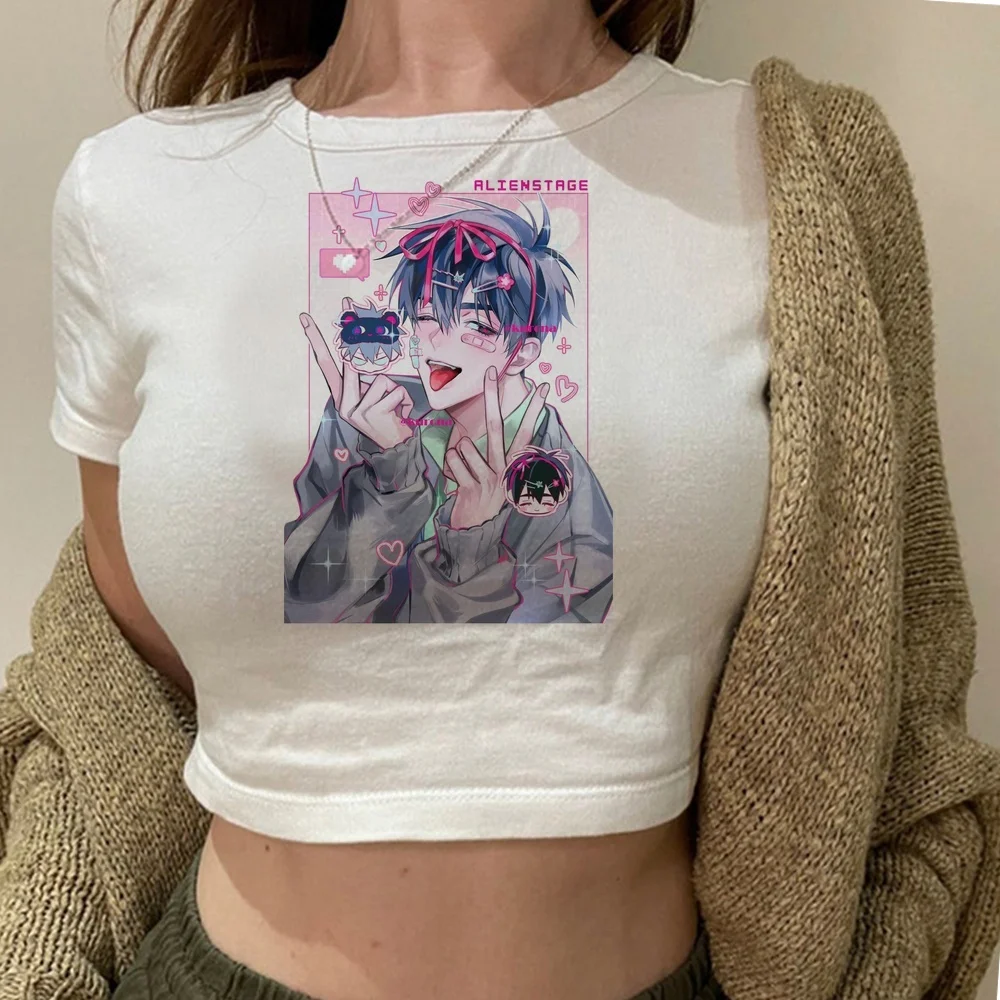 Alien Stage cropped top girl anime manga 2000s korean fashion top tees emo japanese gothic gyaru kawaii