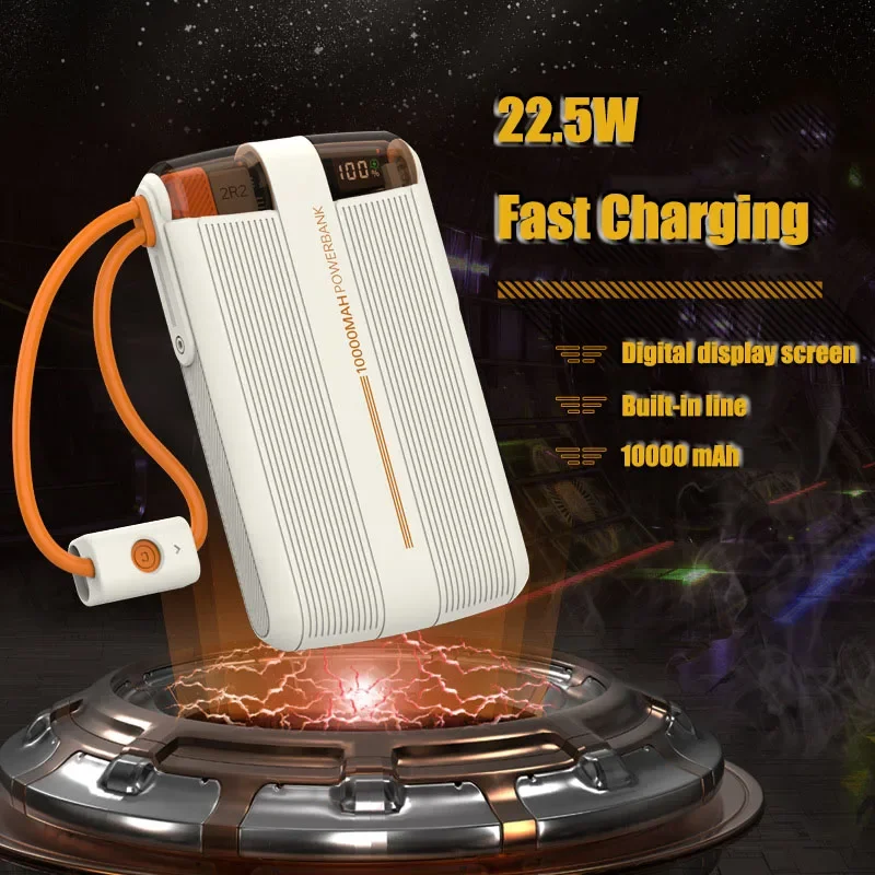 Ultra Thin Power Bank 10000mAh Bidirectional Super Fast Charging Phone Charger 22.5W Powerbank External Battery Universal