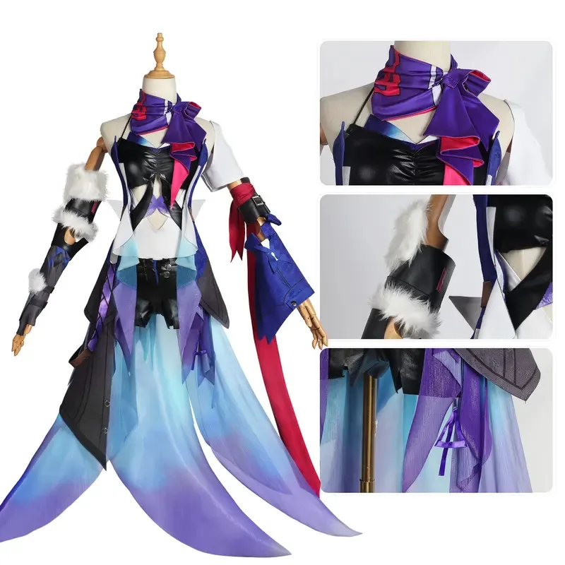 New Game Honkai Start Rail Seele Cosplay Costume Full Set With Accessories Seele Cosplay Wig Outfit Uniform Dress Seele Cosplay