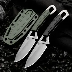 1pc-Outdoor Defense Knife, Wilderness Adventure Knife, Outdoor EDC Knife, High Hardness Carrying Knife, Mini Necklace Knife