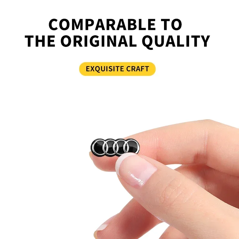 Car Badge Emblem Sticker Car Control Key Logo for Audi A1 A3 8L 8V 8P A4 B5 B6 B7 B8 B9 A5 A6 C5 C6 C7 A7 A8 TT Q3 Q5 Q7 Q6 RS