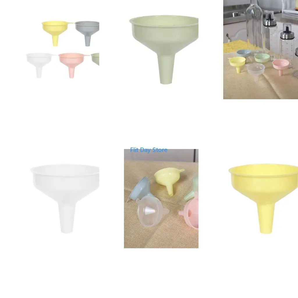 F92C 5 PCS Color Funnel Set for for Lab Bottles Spices Powder Cosmetic Lotion Oill