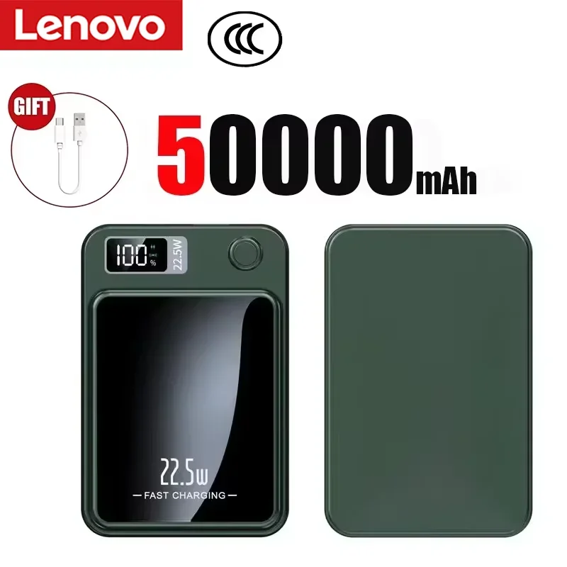 Lenovo 2027 200000mAh Kabellose Magnetische Powerbank für Magsafe Tragbares Schnellladegerät Mobile Batterie für Xiaomi iPhone Samsung