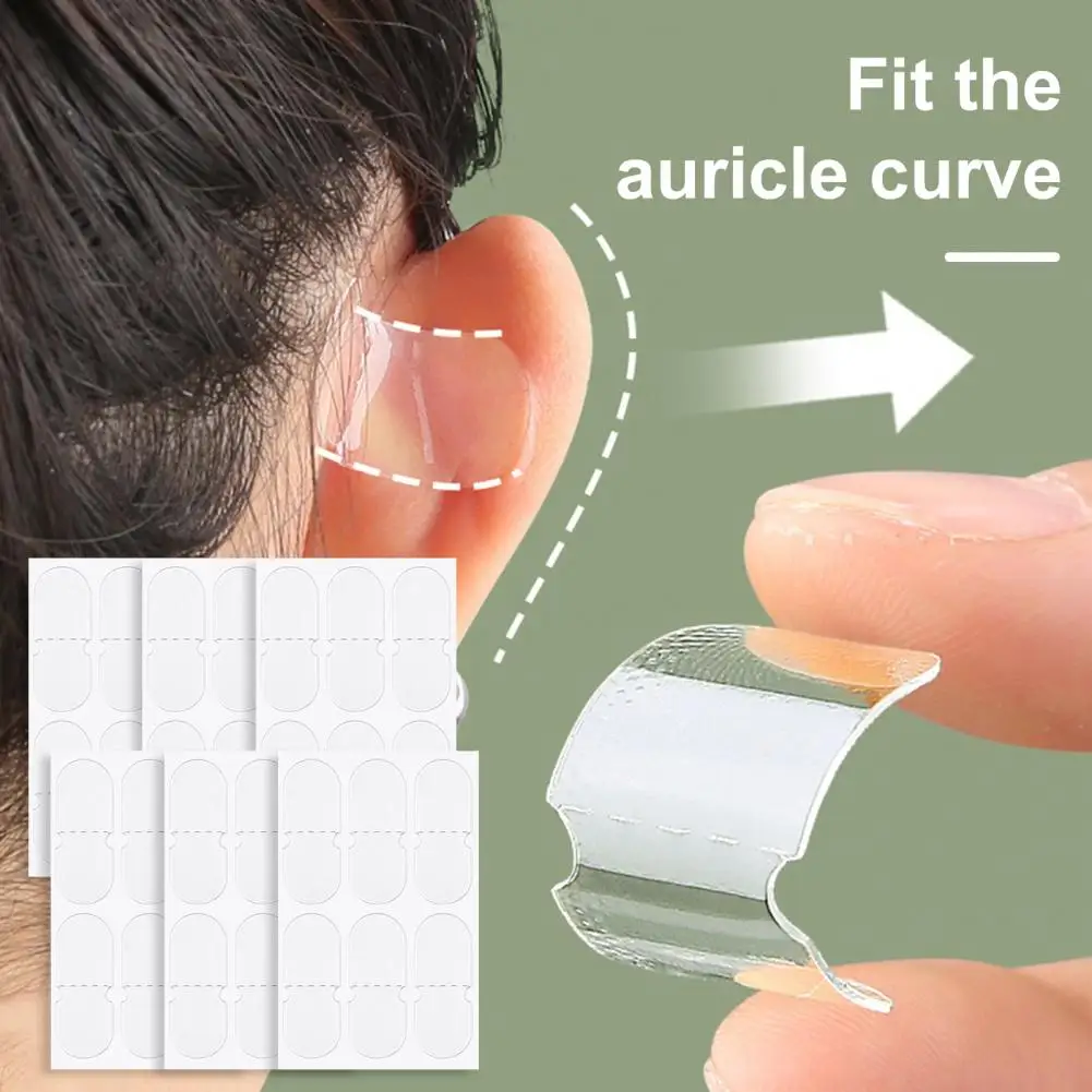 10 Sheets Ear Sticker Invisible Support Fairy Ear Patch Self-Adhesive Cosmetic Ear Correctar Tape for Men And Women Makeup Tool