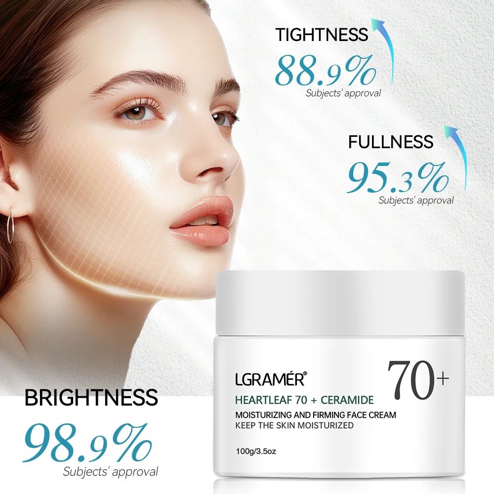 Heartleaf 70 + Ceramide Cream with Nicotinamide - Repair Damaged Skin,Moisturize & Brighten,Smooth Wrinkles - Premium Skin Care