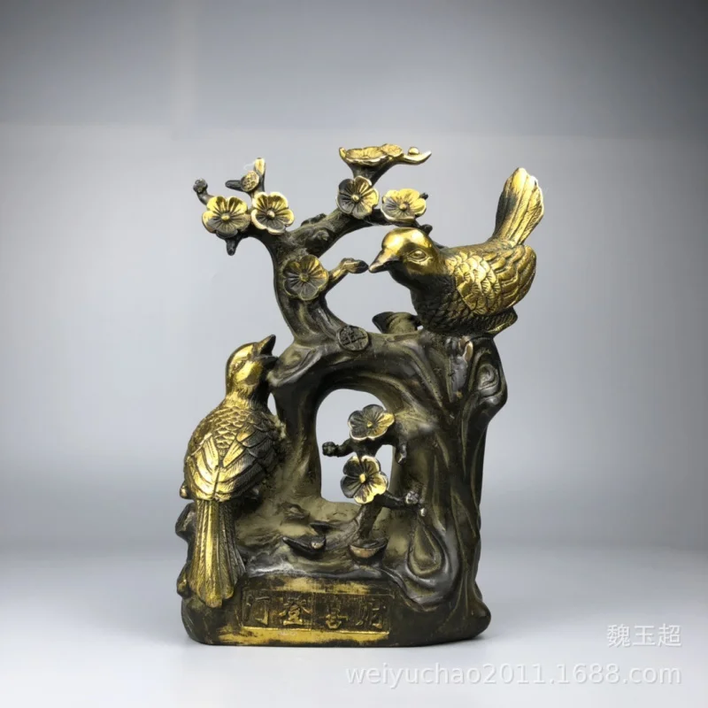 

Joyful Home Decor Pure Copper Magpie Ornament Wedding Craft Living Room Decoration Gift