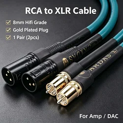 RCA to XLR Cable Balanced Audio Cable Hifi Audiophile Interconnect for Amplifier DAC CD Player