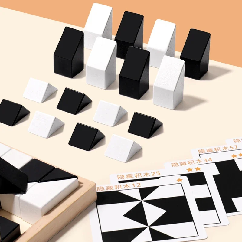 Diy Geometrische Vorm Puzzels Speelgoed Montessori Logisch Denken Training Hidng Blocks Bordspellen Educatief Speelgoed Voor Kinderen Geschenken