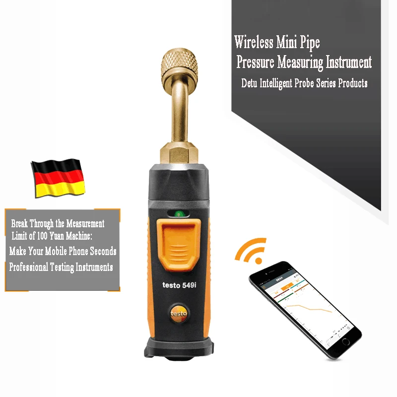 Testo 549i High-pressure Gauge Bluetooth-compatible Smart and Wireless Probe Refrigeration Pressure Gauge Meter