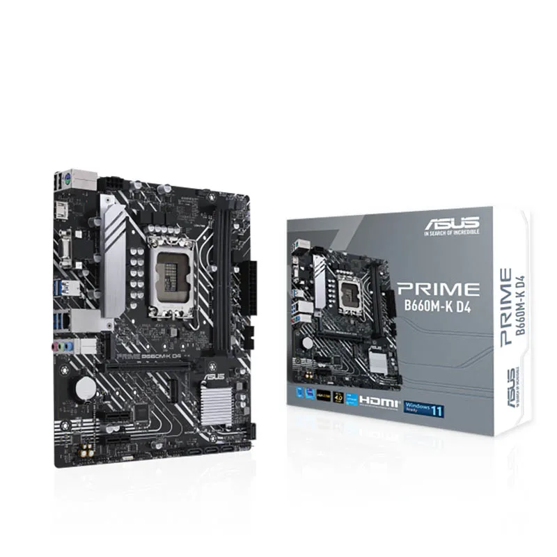 ASUS PRIME B660M K D4  B660 DDR4 PCI-E 4.0 5333+(OC) MHz 64G Support 12 Gen Socket LGA 1700